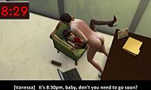Naimisissa olevien naisten kuuma kohtaaminen naapurin kanssa Sims 4:ssä